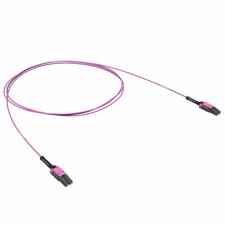 Патчкорд 2ОВ 50/125 OM4, LC Duplex Uniboot/LC Duplex Uniboot, 1м(предустановленная конфигурация: тип полярности - прямая А/B - B/A) RNPCUL4AB01