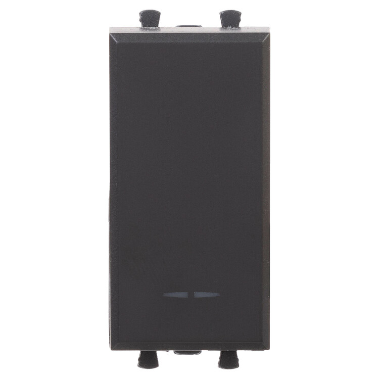 Переключатель модульный, "Avanti", "Черный матовый", 1 модуль 4412111