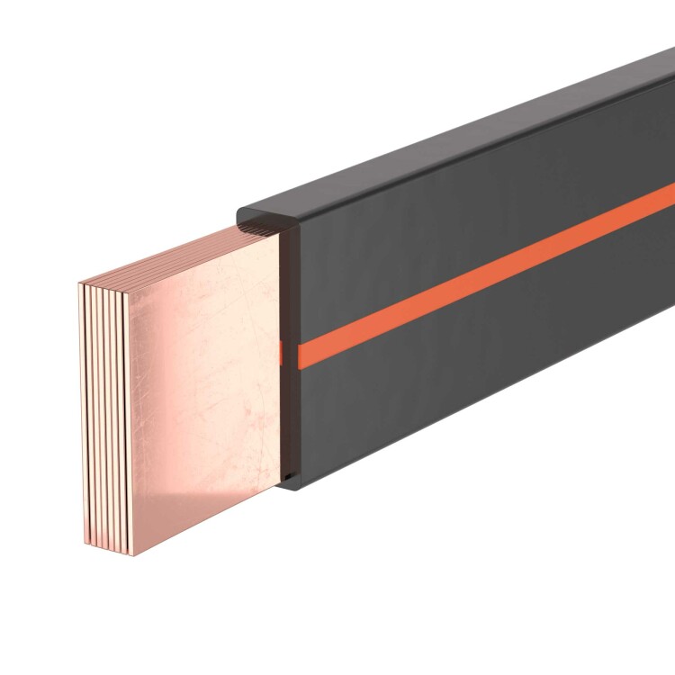 Гибкая шина в ПВХ изоляции, 3x63x1мм, ном. ток 630А, длина 2 ма R5BFC3631