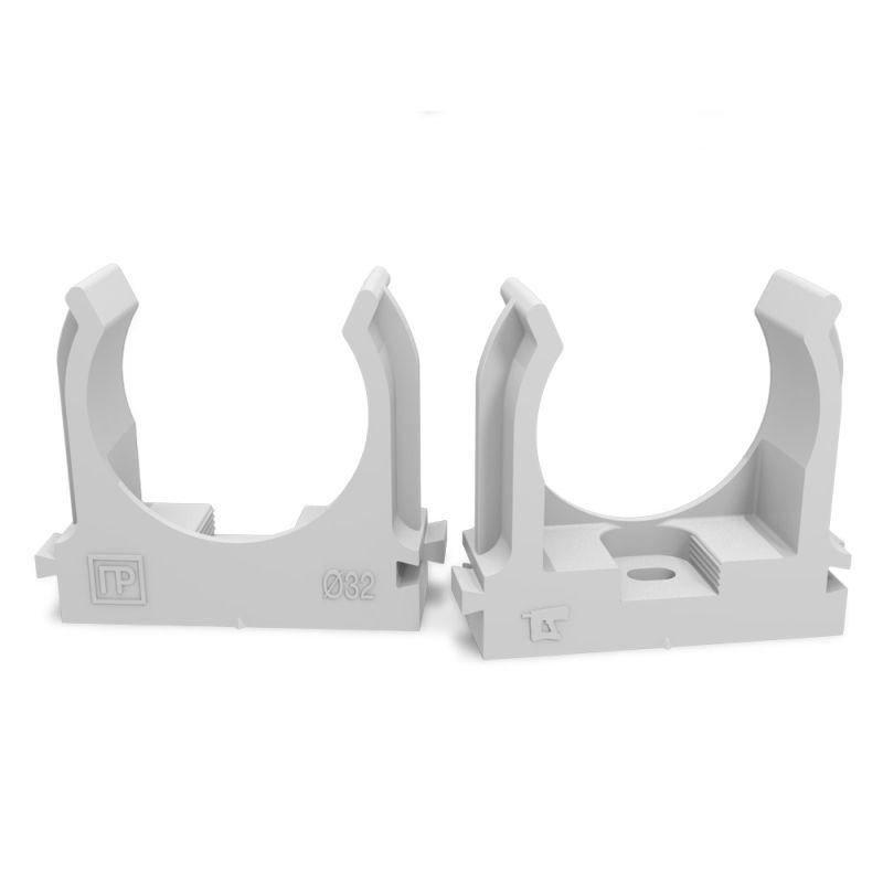 Крепеж-клипса для труб для монтажного пистолета серая в полиэтиленовом пакете д32 PR13.0122