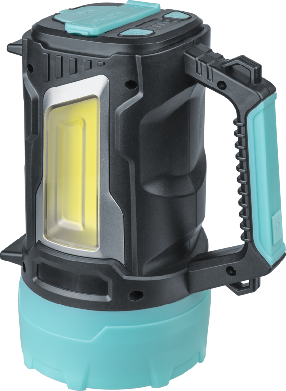 Фото товара Фонарь-прожектор аккумуляторный кемпинговый 14 267 NPT-SP21-ACCU 1CREE 10Вт + 1COB 3Вт аккум. 3.7В 4.4А.ч 14267