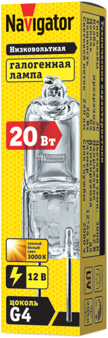 Лампа галогенная 94 212 JC 50Вт clear G6.35 12В 2000h 94212