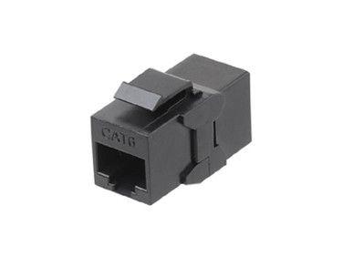 Фото товара Адаптер проходной (coupler) Keystone Jack RJ45 (8P8C) кат.6 4 пары CA2-KJ-C6-BK черн. 444915