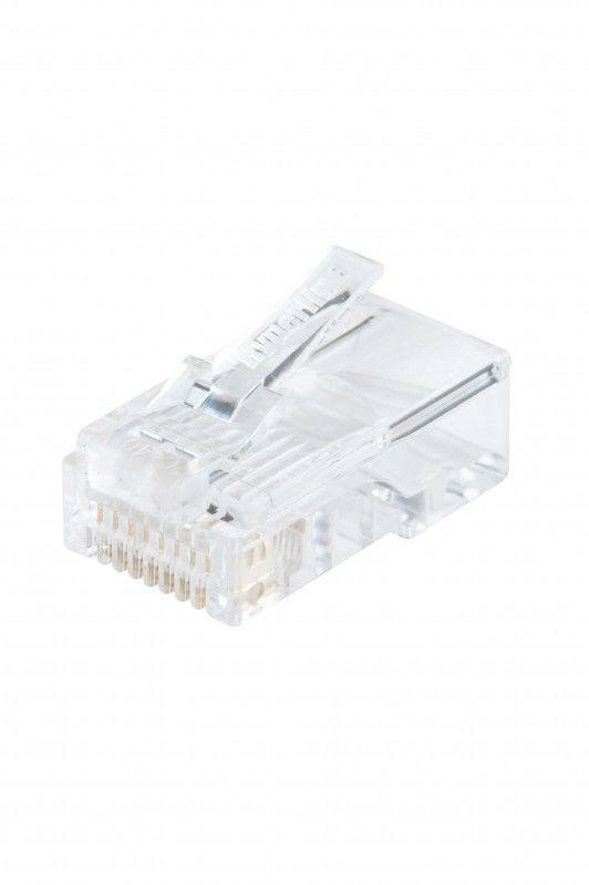 Разъем RJ45 8P8C кат.5E UTP PLUG-8P8C-U-C5-100 для ож и мж кабеля 49377