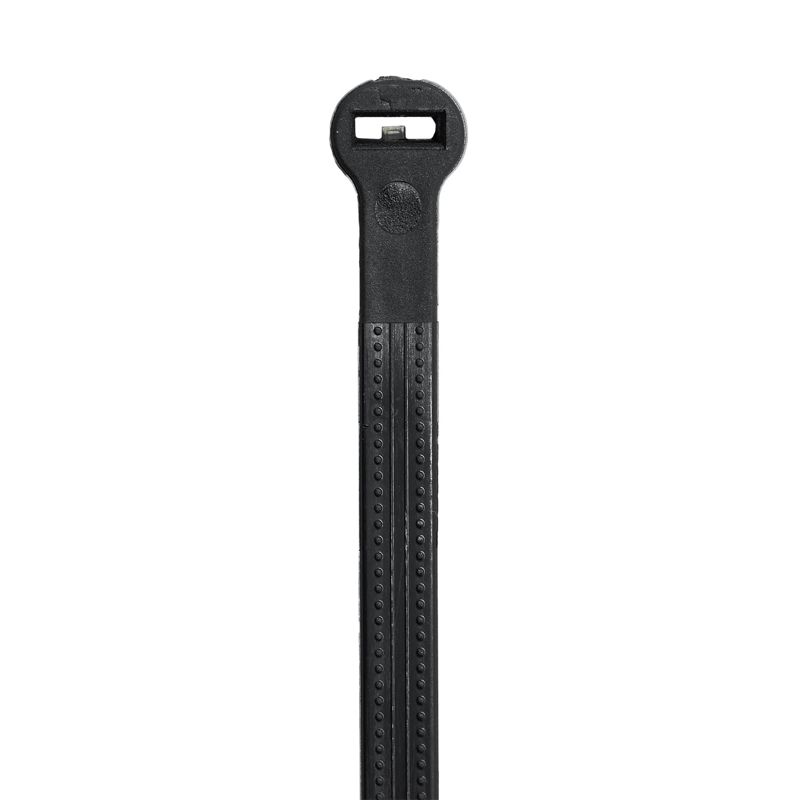 Хомут кабельный 7.6х370 P6.6 с двойным замком черн. (уп.100шт) 21327SR