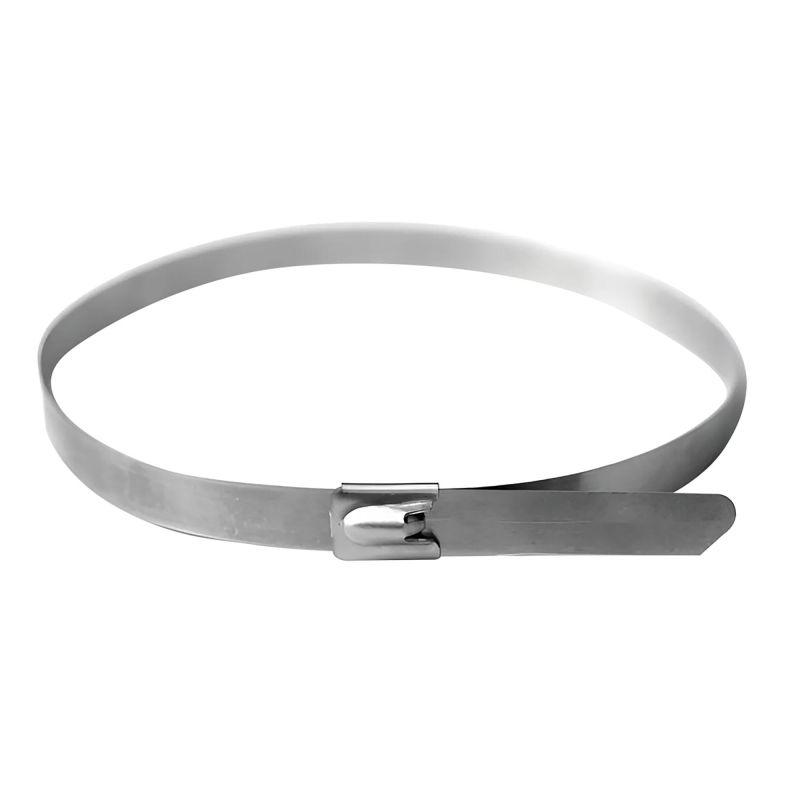 Хомут кабельный 8х600 нерж. сталь AISI 304 серебр. (уп.20шт) 27416