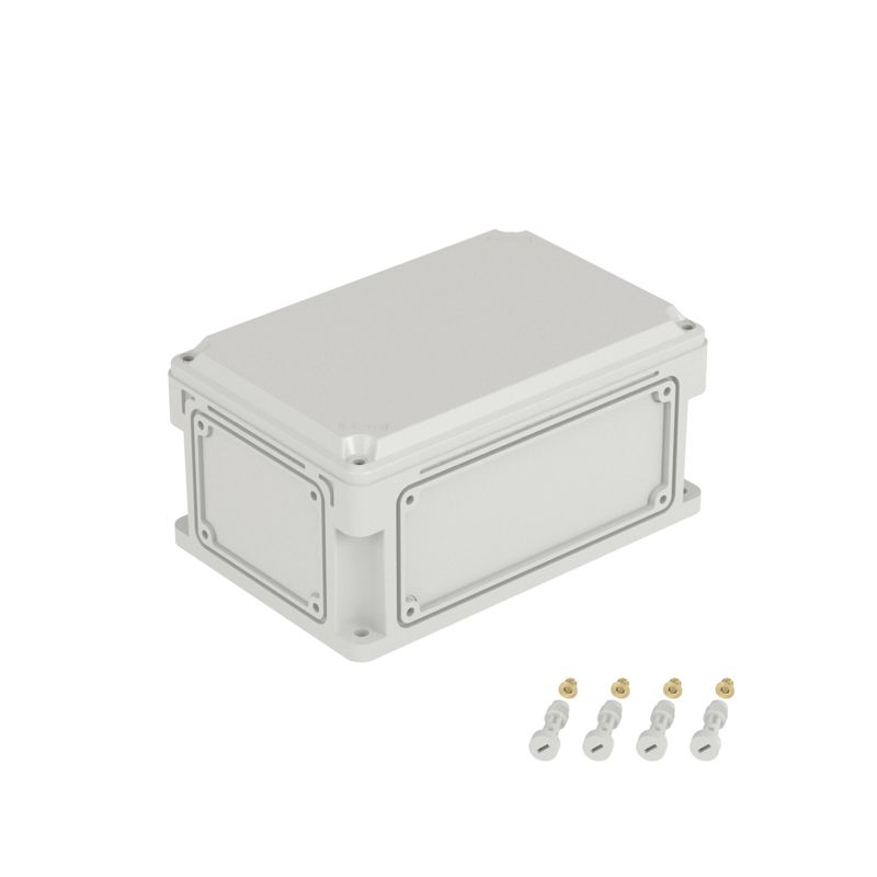 Корпус 300х200х146мм IP67 с непрозр. крышкой 21мм с фланцами пластик. 532210