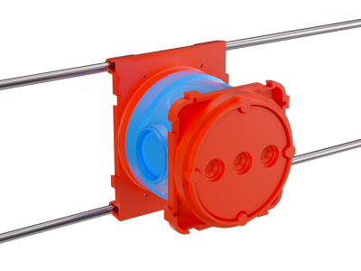 Универсальная установочная коробка для заливки в бетон, 90х71x74мм 59392U