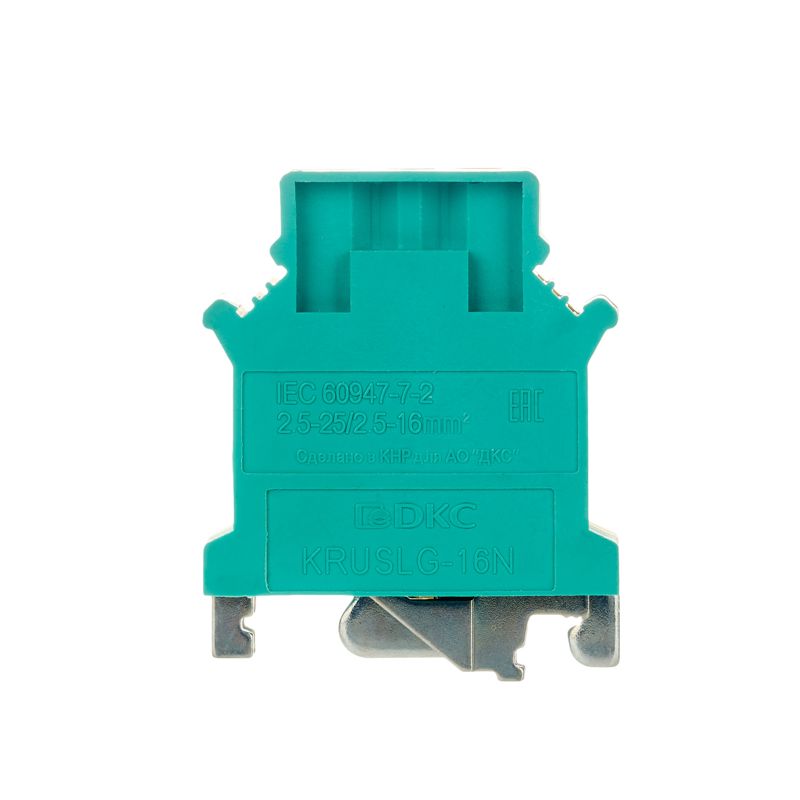 Клемма заземления DKC KRUSLG-16N, винтовой зажим, 2 точки, 16мм²