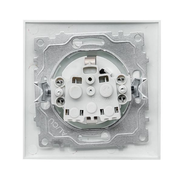 Розетка 1-м СП Валенсия 16А IP20 с заземл. защ. шторки бел. PROxima EWR16-028-10