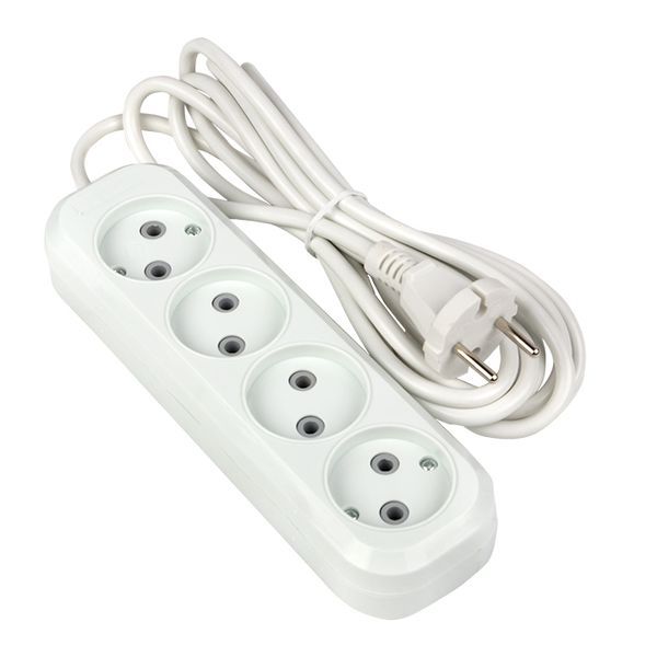 Удлинитель "Эксперт" 4 гнезда 3 метра 10А/2,2кВт без заземления ПВС 2х0,75 PROxima UBA10-275-4-03