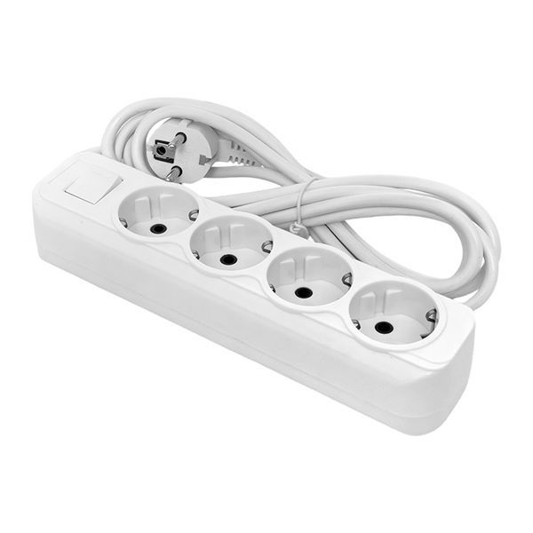 Удлинитель "Эксперт" 4 гнезда 3 метра 13А/3,0кВт с выключателем и заземлением ПВС 3х1 PROxima UBA16-310-4-03i