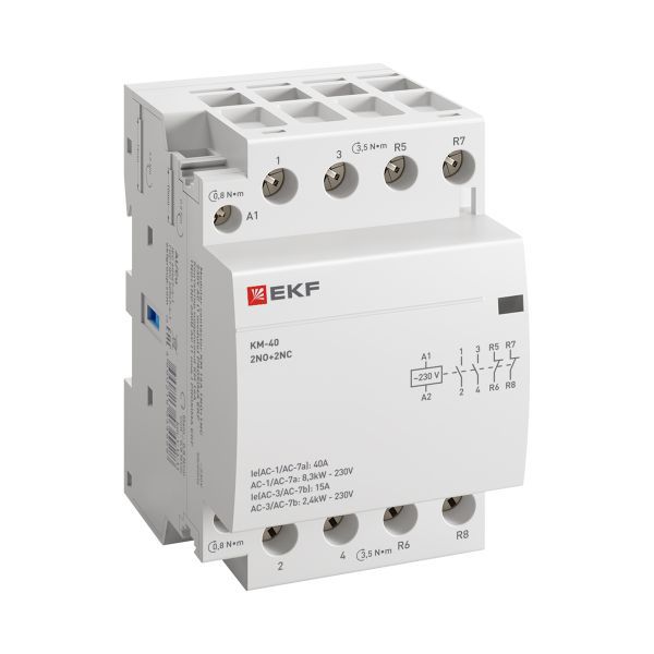 Контактор модульный КМ 40А 2NО+2NC (3 мод.) PROxima km-3-40-22