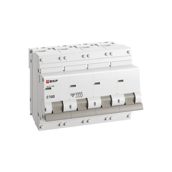 Выключатель автоматический модульный 1п C 80А 10кА ВА 47-100 PROxima EKF mcb47100-1-80C-pro
