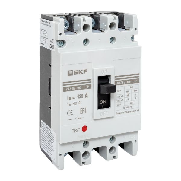 Выключатель автоматический ВА-99М 100/125А 3P 35кА EKF PROxima(кр.1шт)
