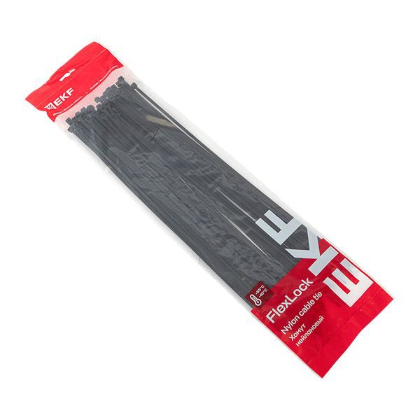 Хомут P6.6 стандартный (ч), 4.8x450 (100шт) FlexLock PROxima plc-fl-ctsb-4.8x450