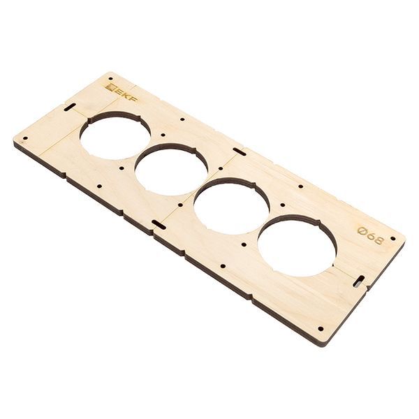 Шаблон для подрозетников c 4 отв. диам. 68 мм EKF Expert sh-d68-4