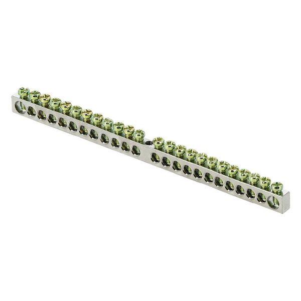 Шина PEN "ноль-земля" 6х9 24 отверст. цинк крепеж по центру PROxima sn1-63-24