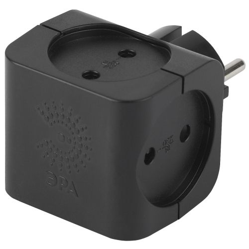 Разветвитель 4-м без заземл. 16А IP20 SP-4-B черн. Б0008207