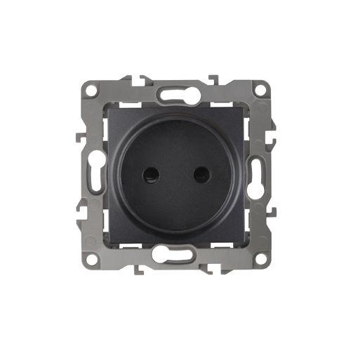 Розетка 1-м СП 2 12-2105-05 16А IP20 16AX 250В 2P механизм антрацит Б0018258