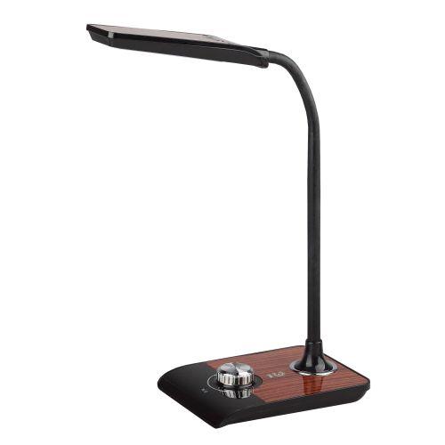 Светильник NLED-473-10W-BK настол. черн. с деревом ЭРА Б0033305
