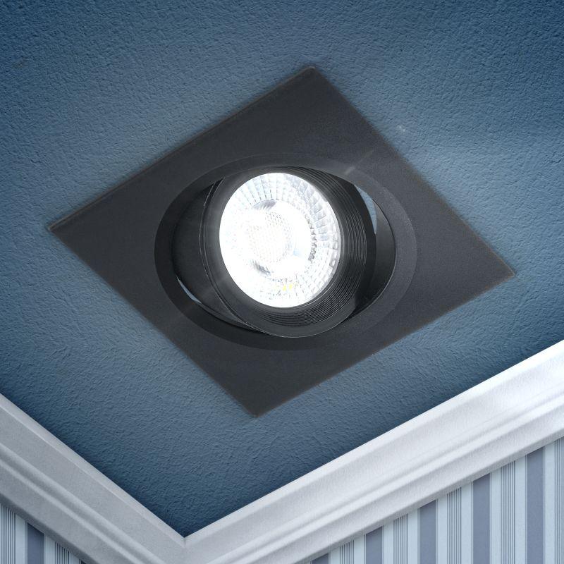 Фото товара KL LED 21A-5 4K BK Светильник Светильник светодиодный квадратный поворотн. LED SMD 5W 4000K, черный (100/1600) Б0039688
