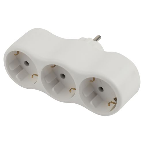 Разветвитель 3-м с заземл. 16А IP20 SPx-3e-W бел. Б0053479