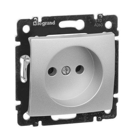 Розетка 1-м СП Valena 16А IP21 без заземл. на винтах механизм алюм. (уп.10шт) IEK 770116