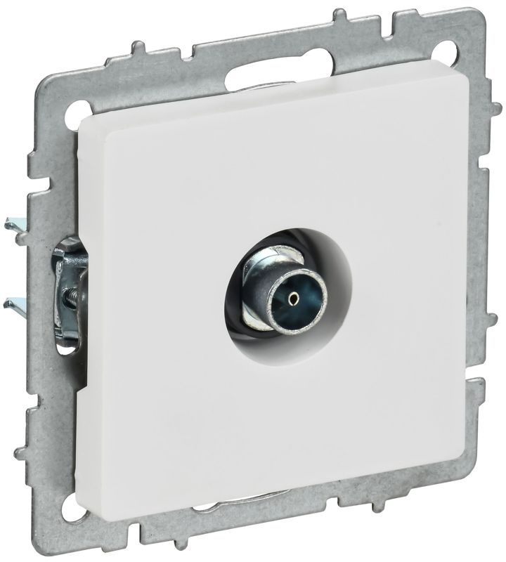 BRITE Розетка TV оконечная РТВ11-0-БрАБ арктический белый IEK BR-A10-O-K91