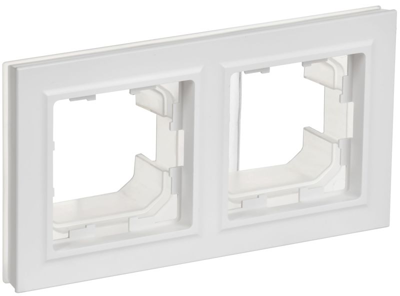 BRITE Рамка 2-местная IP44 РУ-2-БрАБ-44 арктический белый IEK BR-M22-44-K91