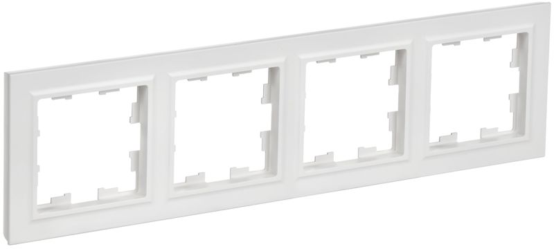 BRITE Рамка 4-местная РУ-4-БрАБ арктический белый IEK BR-M42-K91