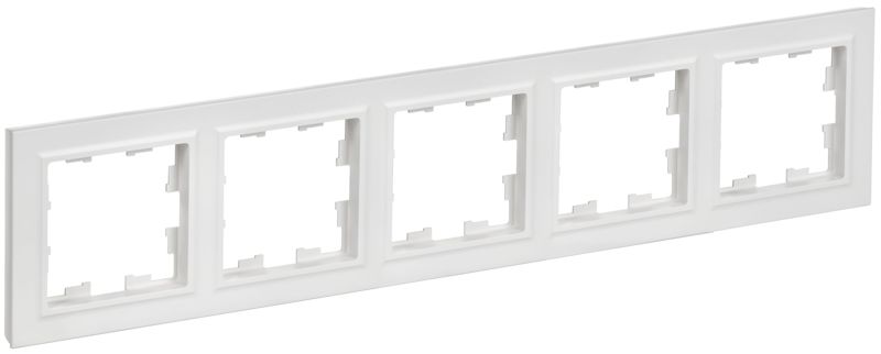BRITE Рамка 5-местная РУ-5-БрАБ арктический белый IEK BR-M52-K91