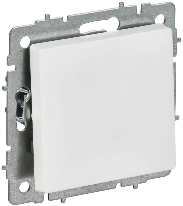 BRITE Выключатель 1-клавишный проходной 10А ВС10-1-6-БрАБ арктический белый IEK BR-V12-0-10-K91