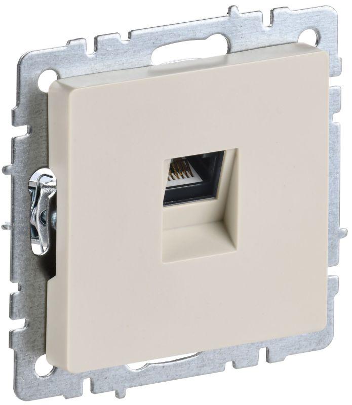Розетка компьютерная СП RJ45 кат.5E BRITE РК10-БрКр беж. BR-K10-1-K10
