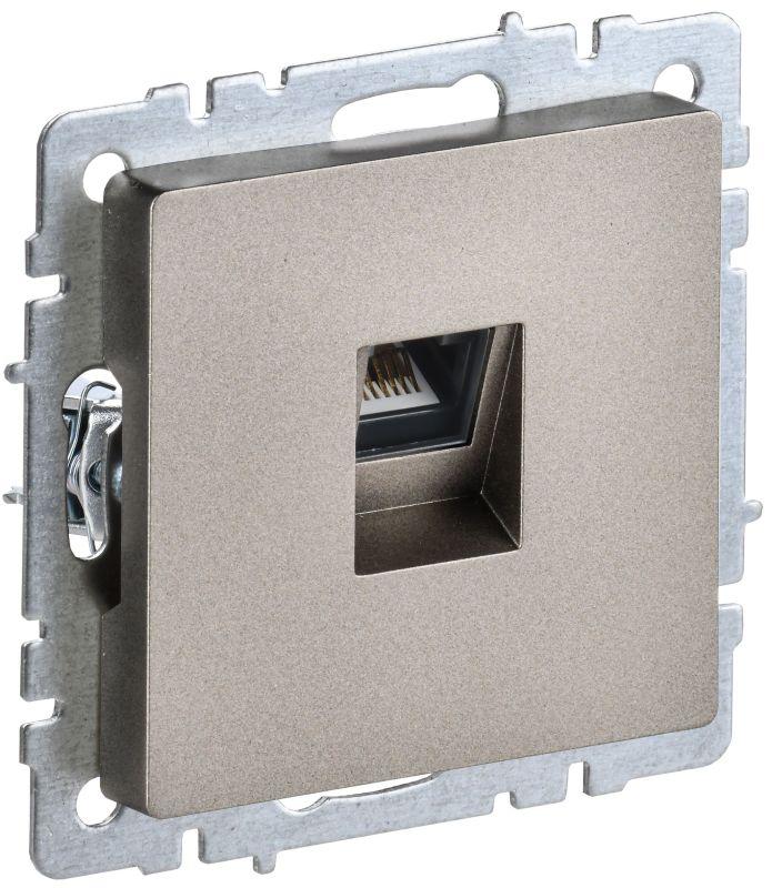 Розетка компьютерная СП RJ45 кат.5E BRITE РК10-БрШ шампань BR-K10-1-K37