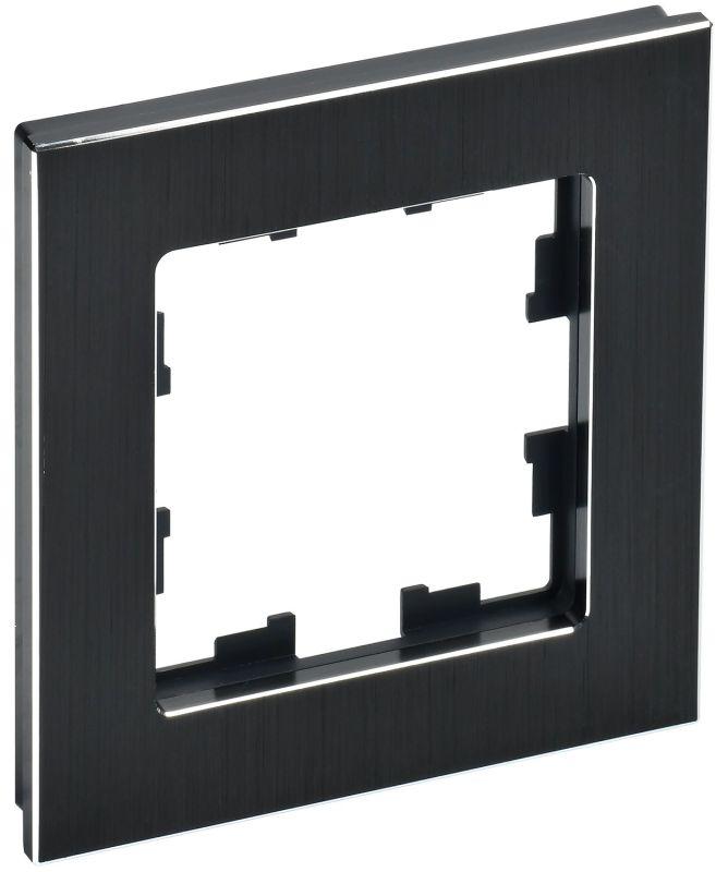 Рамка 1-м BRITE РУ-1-1-БрЧ металл черн. BR-M12-M-K02