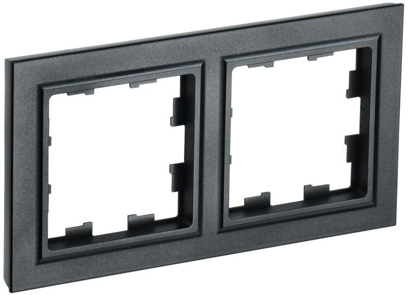 Рамка 2-м BRITE РУ-2-БрЧ черн. BR-M22-K02