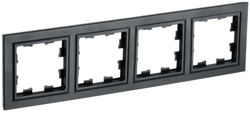 Рамка 4-м BRITE РУ-4-БрЧ черн. BR-M42-K02
