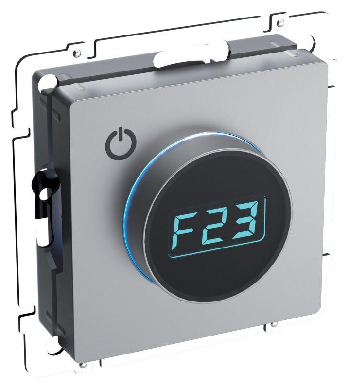 Термостат электронный с индикацией BRITE СП IP20 ТС10-1-БрС сталь BR-RT11-K46