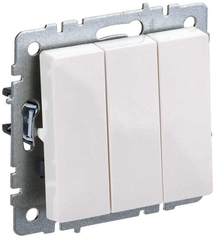 Выключатель 3-кл. СП BRITE ВС10-3-0-БрБ 10А бел. BR-V30-0-10-K01