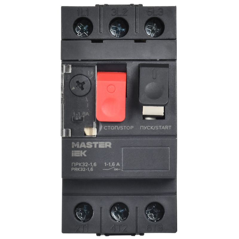 Пускатель ПРК32-1.6 In1.6А Ir1.0-1.6А Ue 660В DMS11-D16