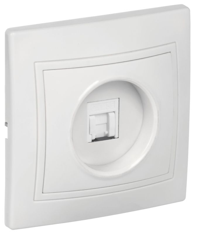 Розетка компьютерная 1-м СП Кварта РК10-КБ IP20 бел. EKK10-K01-DM