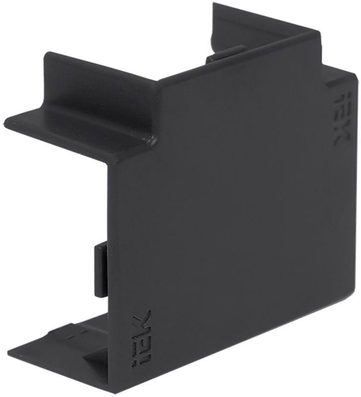 Фото товара ELECOR Угол Т-образный КМТ 40х25 черный (4шт/компл) EL-KK10D-T-040-025-K02