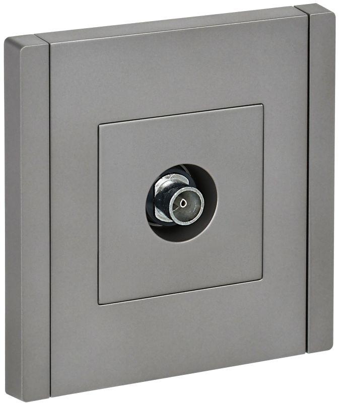 FORTE&PIANO Розетка TV оконечная FP528 сталь IEK FP-A10-O-K46