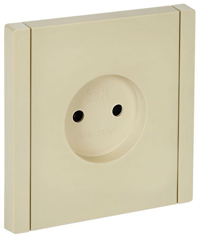 FORTE&PIANO Розетка 1-местная без заземления без защитных шторок винтовое крепление 10А FP418 ваниль IEK FP-R10-10-K10