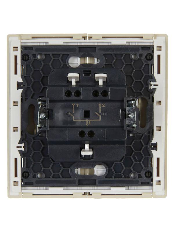 FORTE&PIANO Выключатель 2-клавишный 10А FP405 ваниль IEK FP-V20-0-10-1-K10