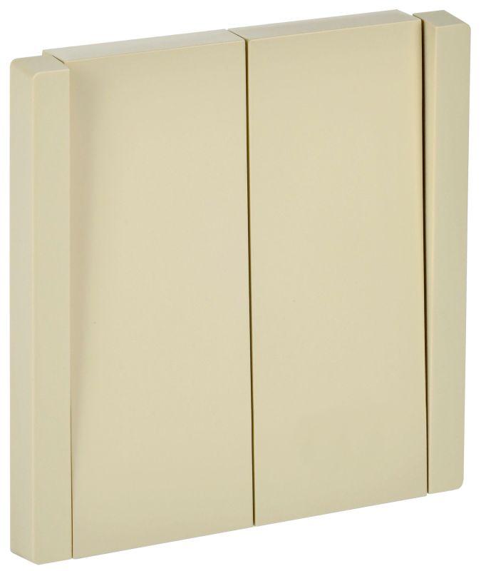 FORTE&PIANO Выключатель 2-клавишный проходной 10А FP407 ваниль IEK FP-V22-0-10-1-K10