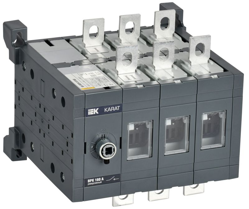 Фото товара KARAT Выкл-разъед. ВРК реверс. без рукоятки 3P 160А KA-VR20-3-0160