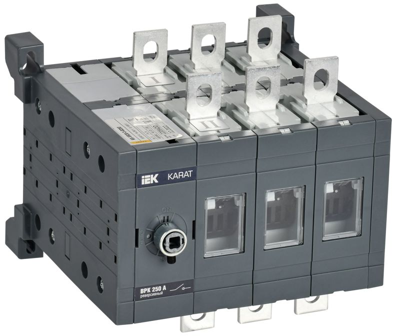 Фото товара KARAT Выкл-разъед. ВРК реверс. без рукоятки 3P 250А KA-VR20-3-0250