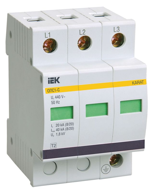 Ограничитель перенапряжения ОПС1-C 3P MOP20-3-C